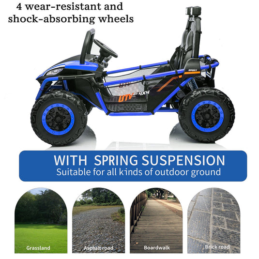 24V Kids 2-Seater Electric Ride-On UTV Truck with 4WD and 320W Motor, Remote Control