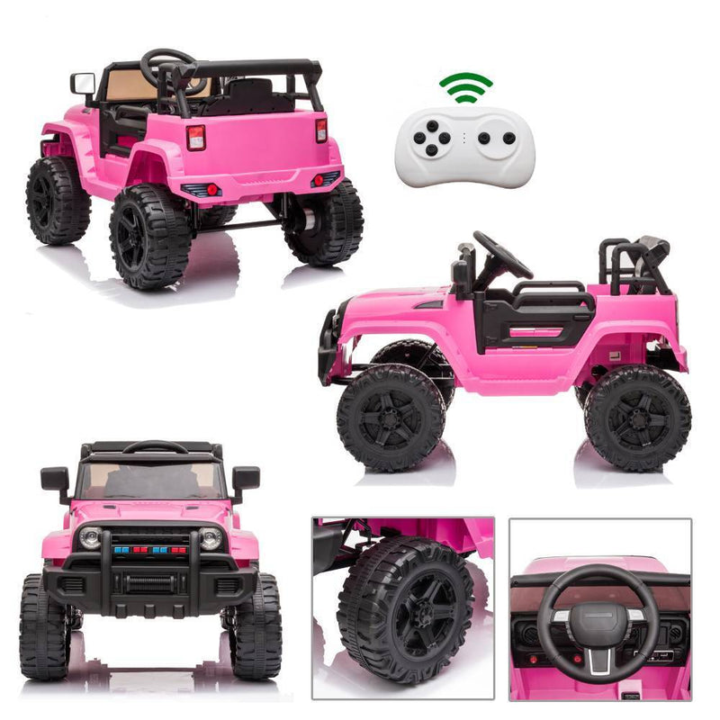 Load image into Gallery viewer, 12V Pink Ride-On Truck for Kids with Parent Remote Control
