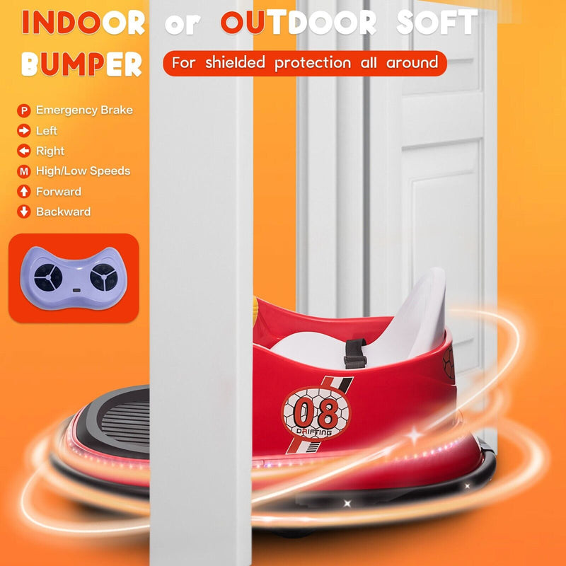 Load image into Gallery viewer, 6V Kids Ride-On Bumper Car with Remote Control, 360° Spin and Flashing Lights for Toddlers
