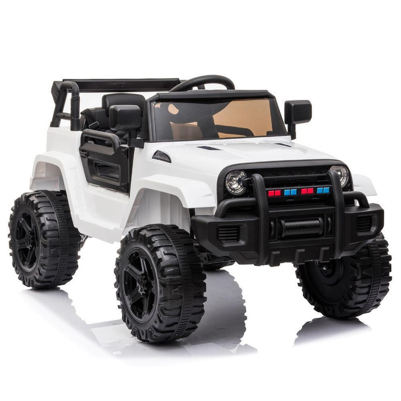 Load image into Gallery viewer, White 12V Electric Ride On Car for Kids with Music and Remote Control - 4 Wheels Fun Toy
