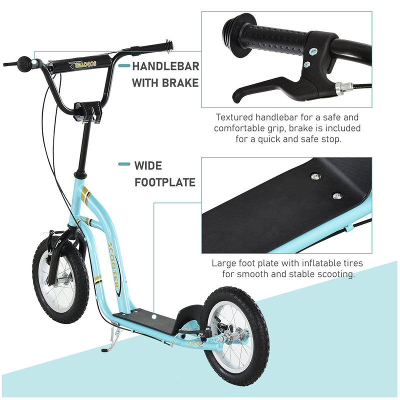 Load image into Gallery viewer, Youth Scooter with 12-Inch Inflatable Front Wheel and Dual Front &amp; Rear Caliper Brakes
