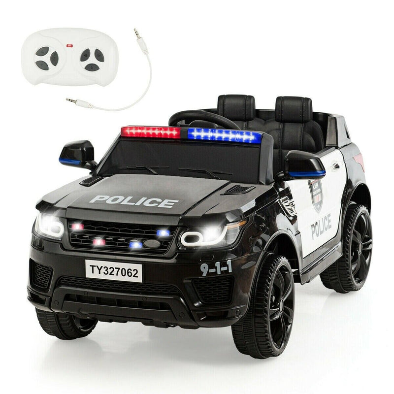 Load image into Gallery viewer, 12V Electric Police Car for Kids with Rechargeable Battery, Music and Bluetooth Sounds
