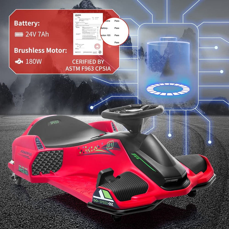 Load image into Gallery viewer, Electric Drifting Go-Kart for Kids - 24V Ride-On Car with Speeds Up to 7.5 mph
