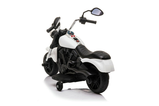 Kids Ride-On Harley Chopper Style Bike with Safety Training Wheels and 6V Battery