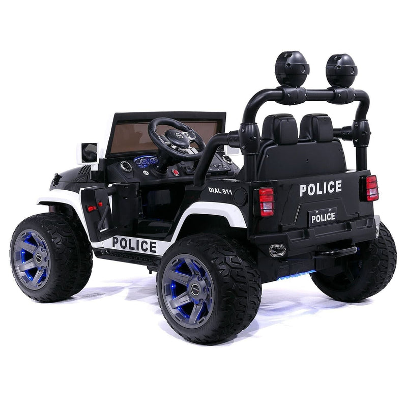Load image into Gallery viewer, 24V Dual Seater Children&#39;s Electric Police Vehicle, Off-Road Truck Jeep, 2 High-Powered Engines, Pneumatic Wheels, Remote Control Operation
