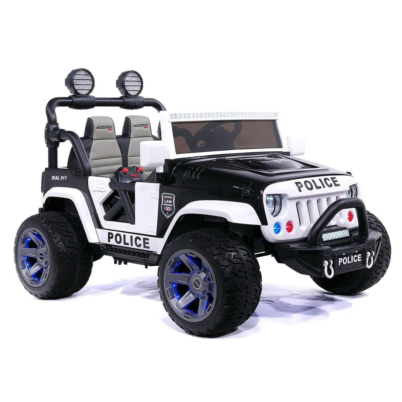 Load image into Gallery viewer, 24V Dual Seater Children&#39;s Electric Police Vehicle, Off-Road Truck Jeep, 2 High-Powered Engines, Pneumatic Wheels, Remote Control Operation

