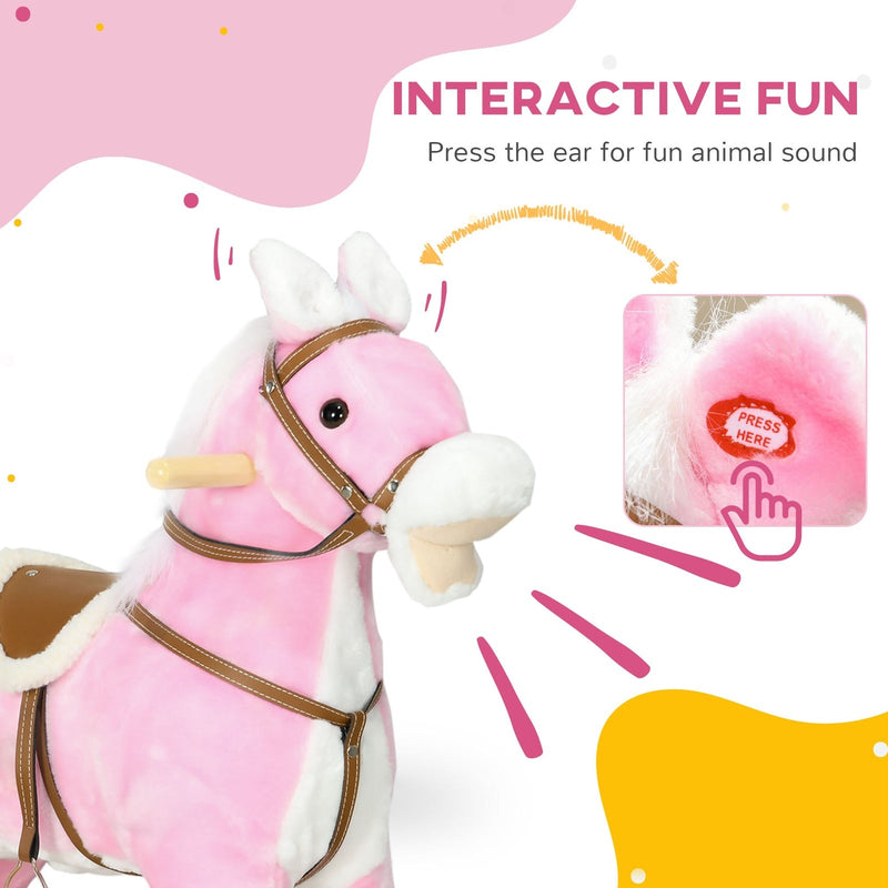 Load image into Gallery viewer, Toddler Rocking Horse with Saddle and Sound, Ride-On Toy for Ages 3-8
