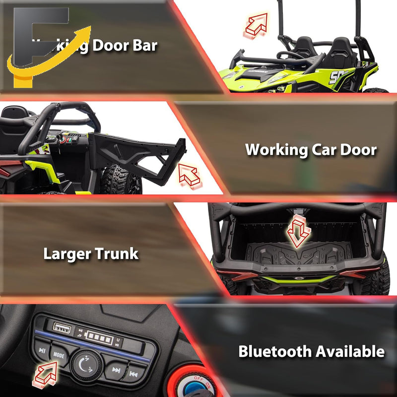 Load image into Gallery viewer, 24V 10Ah Kids 2-Seater Ride-On UTV with Remote Control for Boys and Girls
