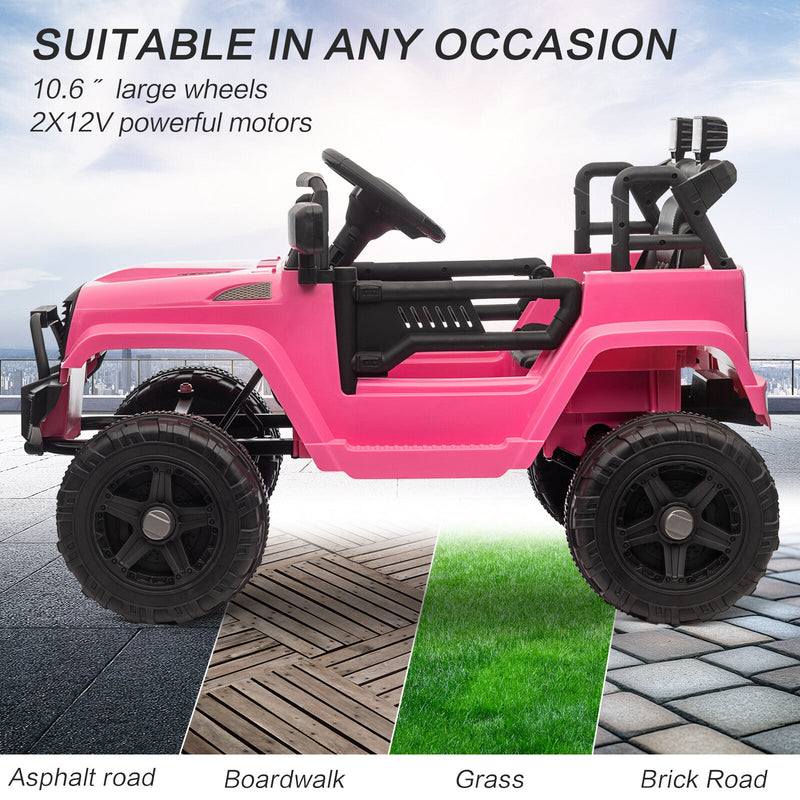 Load image into Gallery viewer, 12V Kids Ride-On Truck with Remote Control, Power Wheels, and LED Lights
