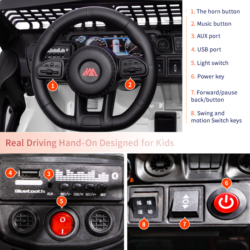 Load image into Gallery viewer, Electric 4-Wheel Kids Ride-On Car with Remote Control - 12V Battery Powered
