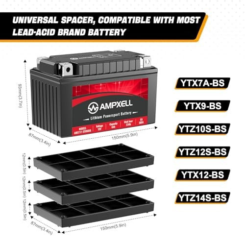 Load image into Gallery viewer, 12V 6Ah 360A Lithium Motorcycle Battery YTZ14S YTZ14S-BS Compatible
