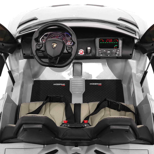 24V 2 SEATS AUTHENTIC LAMBORGHINI AVENTADOR SVJ CHILDREN'S RIDE-ON SPORTS VEHICLE, ILLUMINATION + REMOTE CONTROL