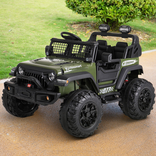 Kimbosmart Electric 24V All-Terrain Children's Ride-On Truck with MP3 Player, LED Lights, and Remote Control