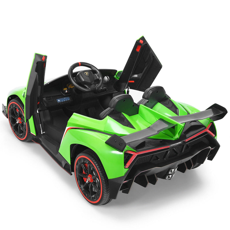 Load image into Gallery viewer, Licensed 12V Lamborghini Kids Ride On Car with RC &amp; Swing Function - Green, 2-Seater
