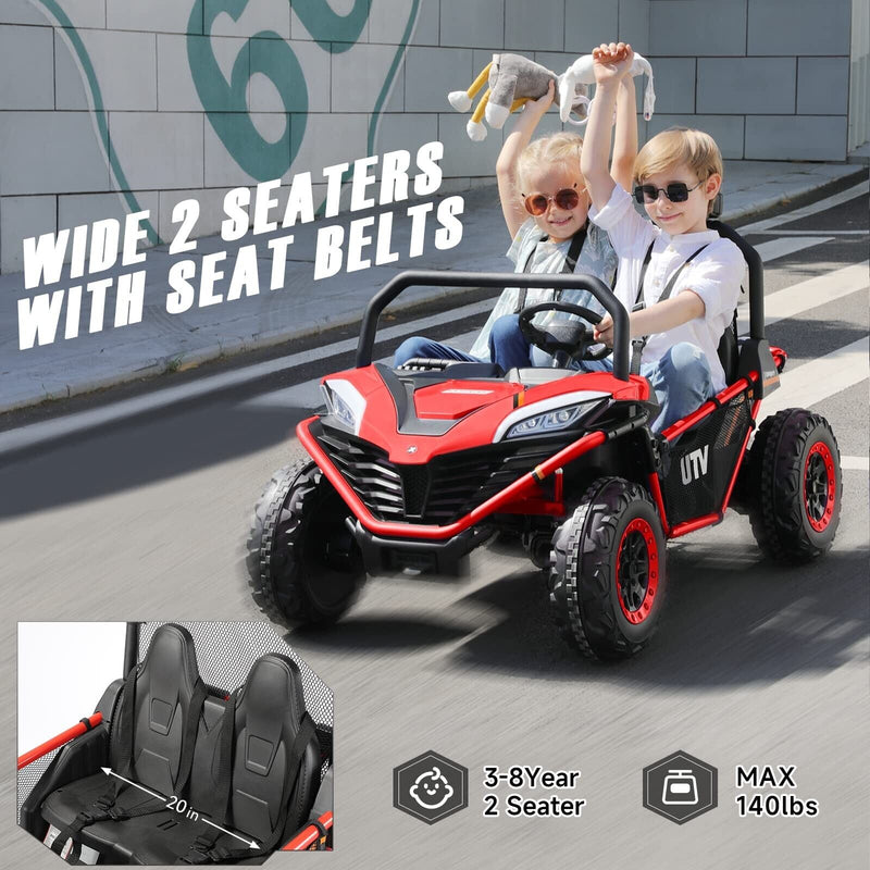 Load image into Gallery viewer, ELEMARA 2 Seater Kids&#39; Ride-on Car, 12V Battery-Powered Off-Road UTV Toy, 4 Wheel Drive
