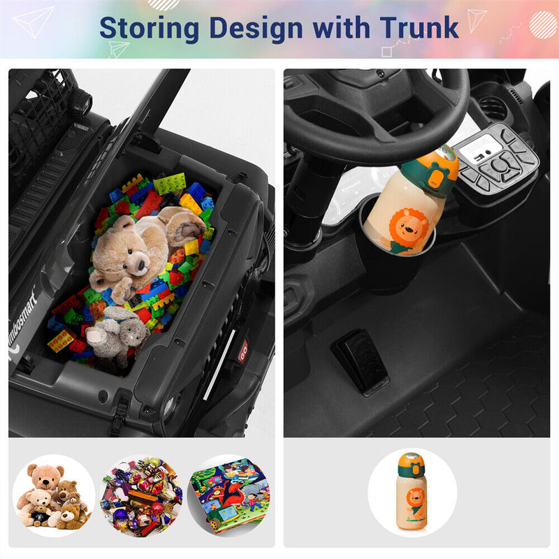 Load image into Gallery viewer, Kimbosmart Ebony 24V Children&#39;s Ride-On Car Double Seater Electric Toy Truck with Remote Control
