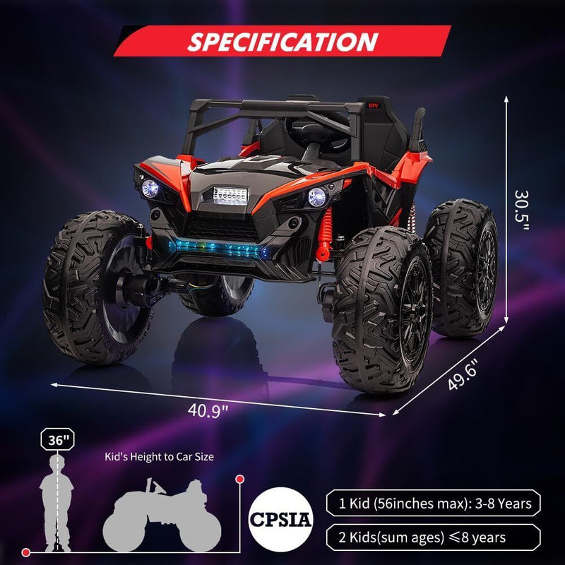 Load image into Gallery viewer, 24V 2 Seater Ride on Toy UTV with Remote Control, EVA Tires, 4-Wheel Drive, Electric Car with Music
