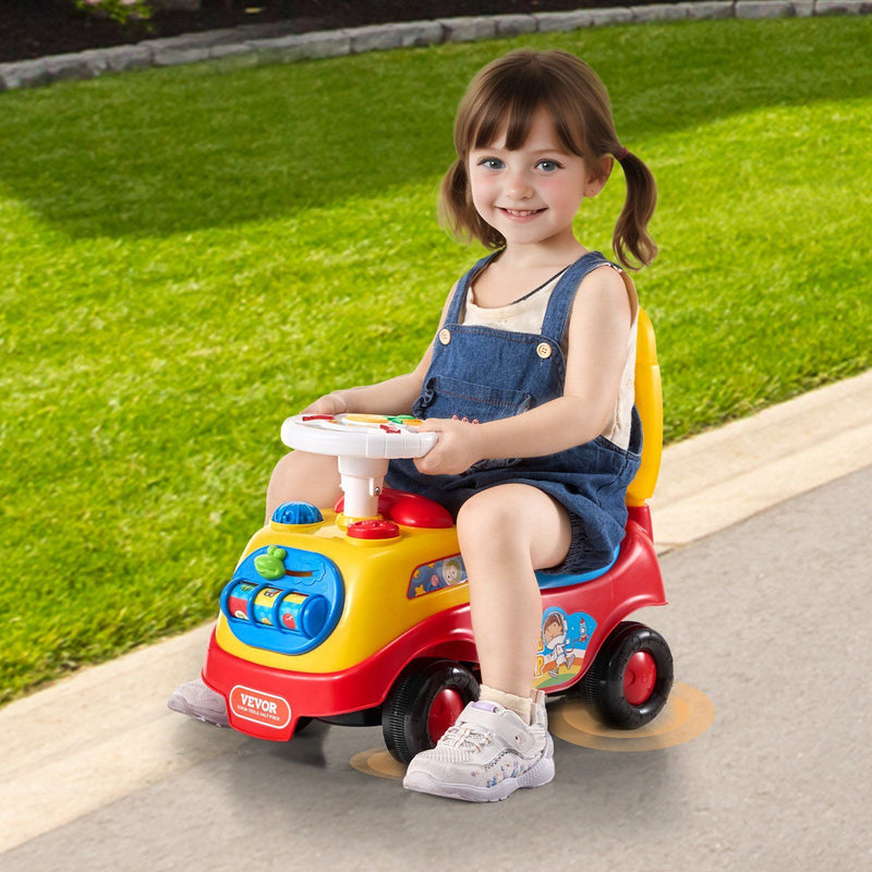Load image into Gallery viewer, Toddler Ride-On Push Car with Music and Steering Wheel for Ages 1-3
