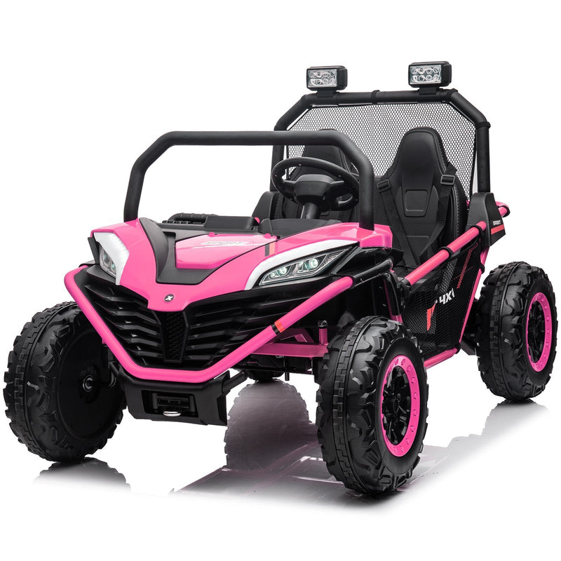 Load image into Gallery viewer, 24V Kids 2-Seater Pink Ride-On UTV Toy with 400W Motor, Metal Frame, and EVA Wheels
