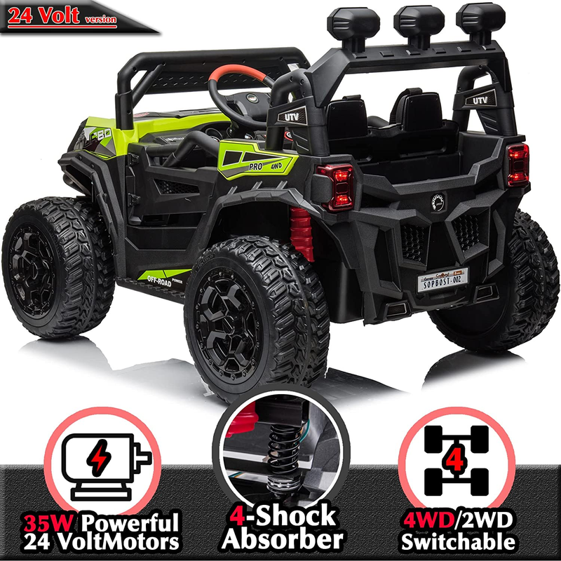 Load image into Gallery viewer, Remote Controlled Kids Electric 4x4 Truck Ride-on Toy - 24V Quad ATV
