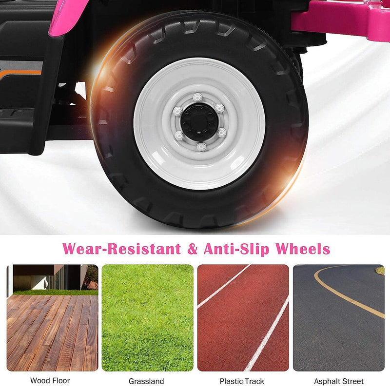 Load image into Gallery viewer, 12V Battery-Powered Electric Ride-On Tractor Toy with Trailer and Remote Control
