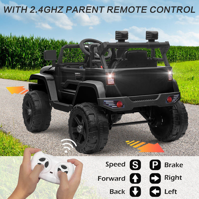 Load image into Gallery viewer, 12V Kids Ride-On Truck with Remote Control, Power Wheels, and LED Lights
