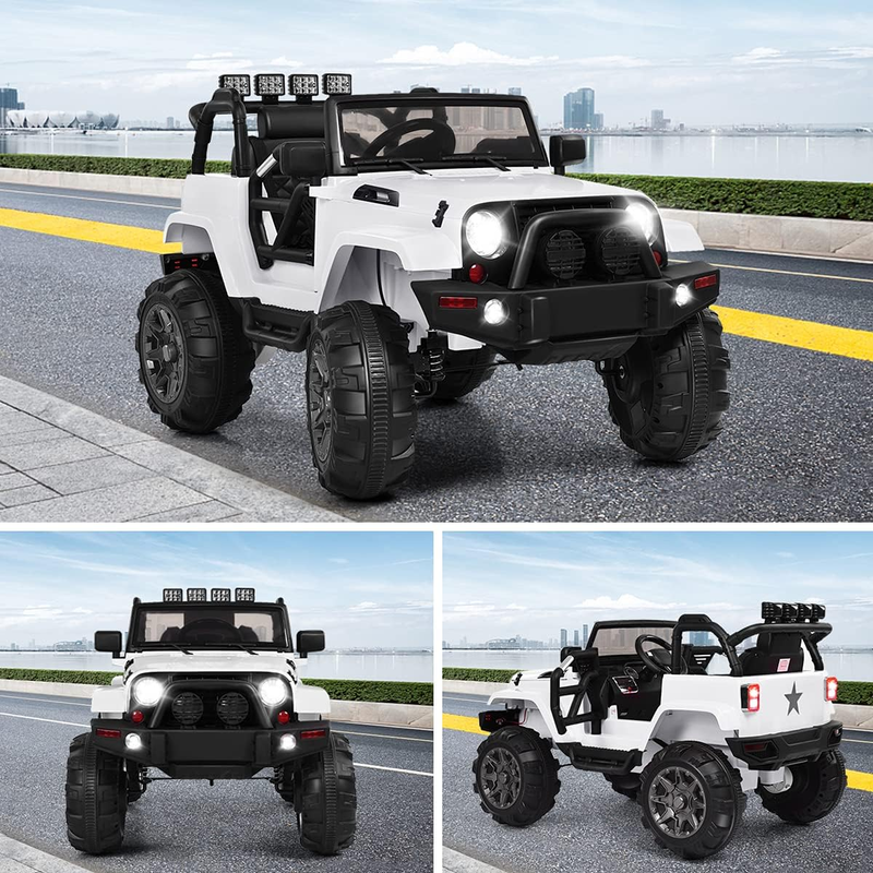 Load image into Gallery viewer, 12V Electric Jeep Ride-On Car with Parental Remote Control and MP3 Player for Kids
