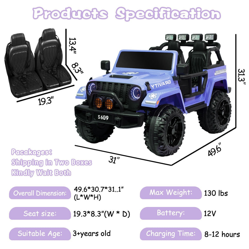 Load image into Gallery viewer, Kids Electric 12V Ride-On Jeep Truck with Remote Control and Powerful Battery
