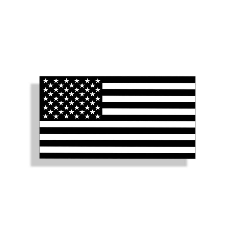 Load image into Gallery viewer, American Flag Black &amp; White Sticker
