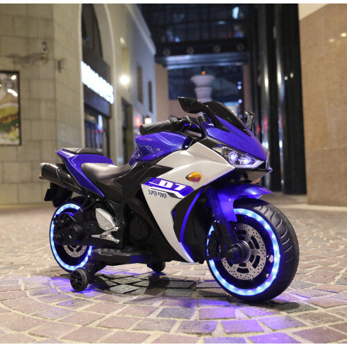 Load image into Gallery viewer, Kids 12V Electric Ride-On Dirt Bike with Training Wheels
