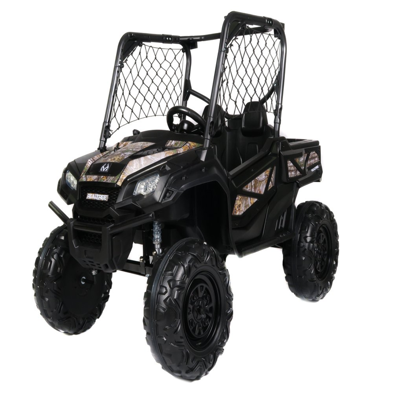 Load image into Gallery viewer, 24V Electric UTV for Two Riders with Large Storage Compartment Dual Drive Option - Jet Black
