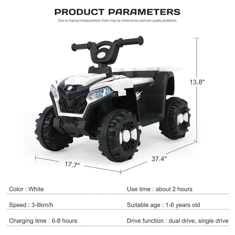 Load image into Gallery viewer, Electric ATV Ride-On Car with MP3 Player and LED Lights - 6V Battery Powered, 4-Wheeled Beach Cruiser
