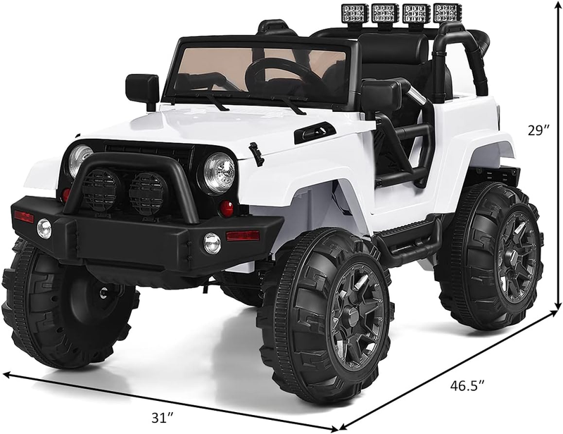 Load image into Gallery viewer, 12V Electric Jeep Ride-On Car with Parental Remote Control and MP3 Player for Kids
