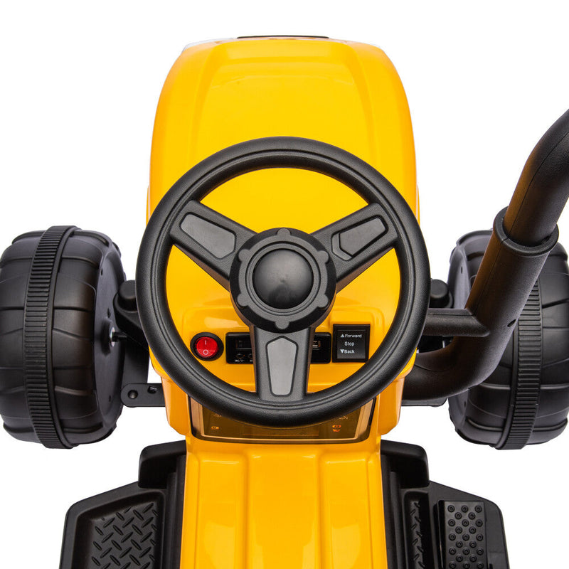 Load image into Gallery viewer, Electric Battery-Powered Ride-On Tractor and Excavator with Trailer for Kids Age 5 and Up

