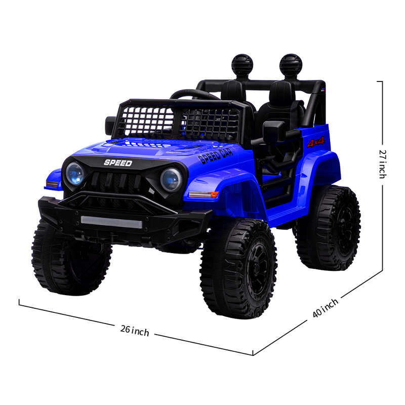 Load image into Gallery viewer, Blue Kids Electric Ride-On Car with Remote Control and MP3 Player
