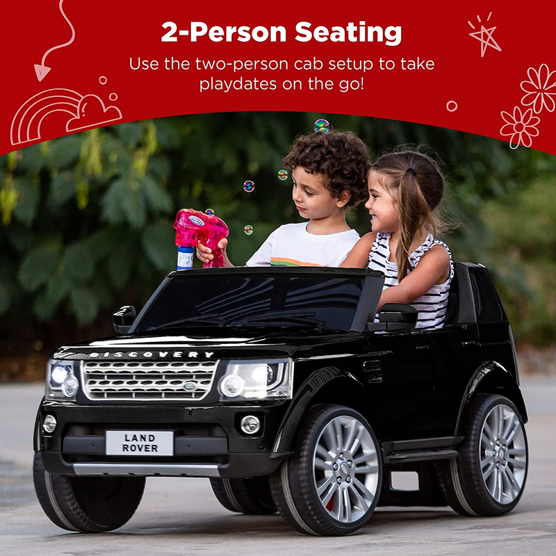 Load image into Gallery viewer, 12V 3.7 MPH Two-Seater Licensed Land Rover Ride-on Car Vehicle with Parent Remote Controller
