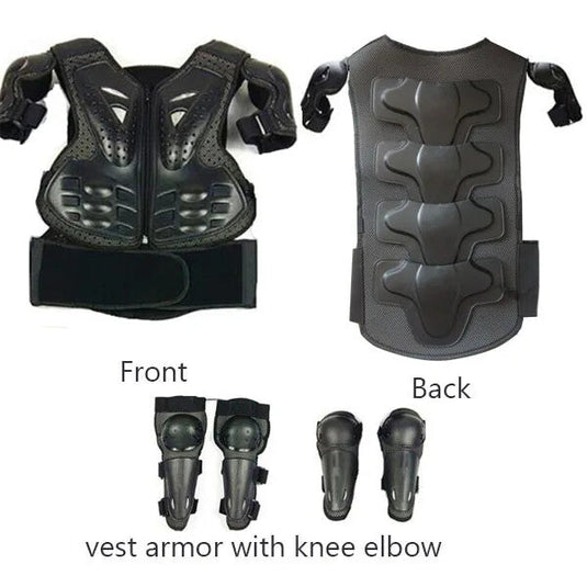 Kids Motocross Body Armor Back Protector Ride-On Horse Toy for Ages 4-15 Years