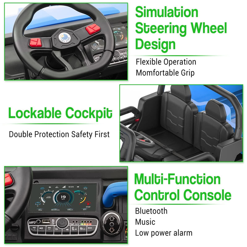 Load image into Gallery viewer, Electric 3-Speed Kids Ride-On Truck with Remote Control - Perfect Gift for US Children (24V)
