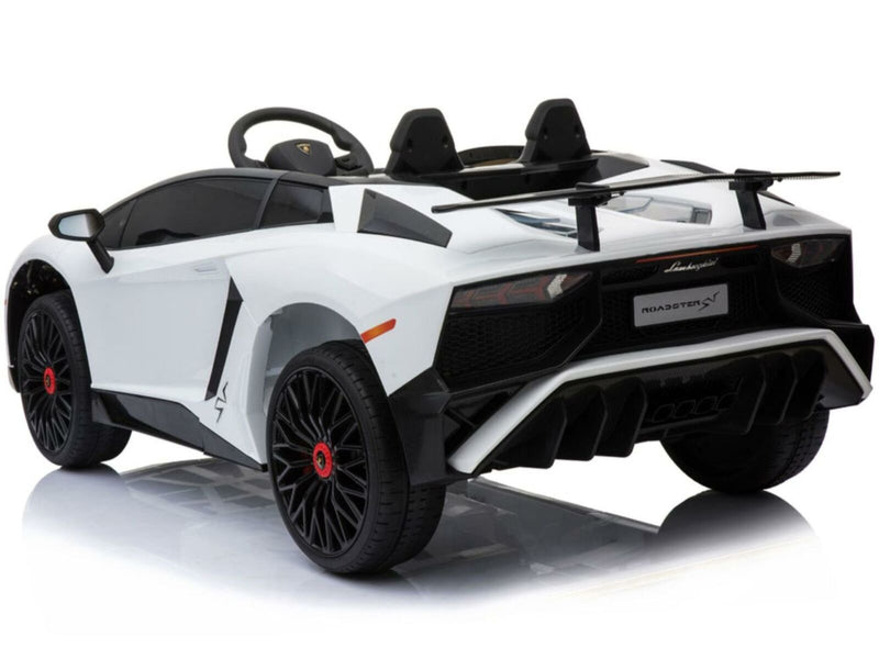 Load image into Gallery viewer, 12v White Lamborghini Electric Ride-On Car for Kids with Remote Control
