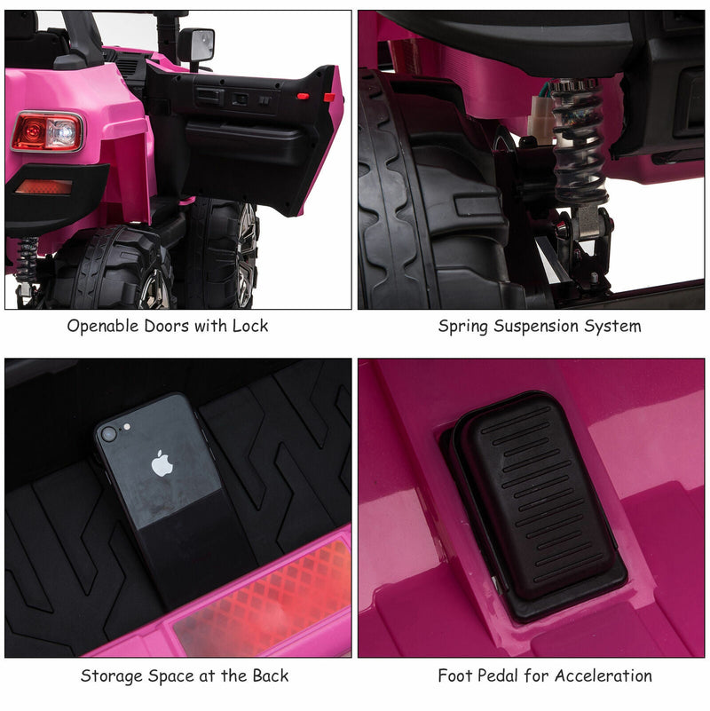 Load image into Gallery viewer, 2-Seater Pink SUV Truck Ride On Car with Parental Remote Control - 12V Battery Powered
