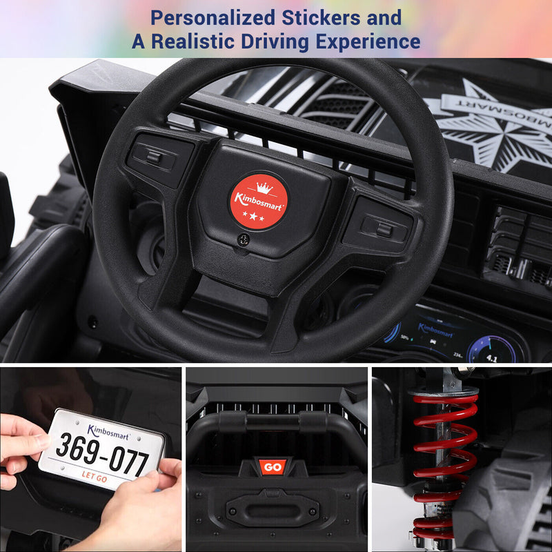 Load image into Gallery viewer, Kimbosmart 24V Electric Battery-Powered Children&#39;s Ride-On Vehicle Truck Featuring LED Lights, MP3 Player, and Bluetooth Connectivity
