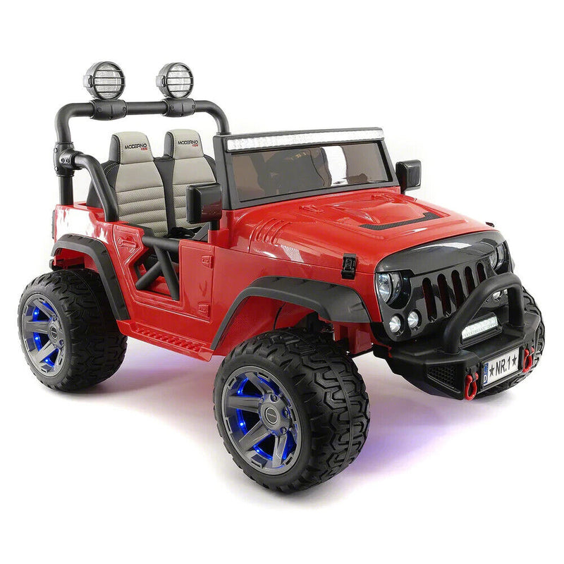 Load image into Gallery viewer, 12V CHILDREN&#39;S RIDE-ON JEEP TRUCK CAR, DUAL POWERFUL MOTORS, TWO SEAT CAPACITY, HIGH-GRIP TYRES, LED LIGHTS &amp; REMOTE CONTROL
