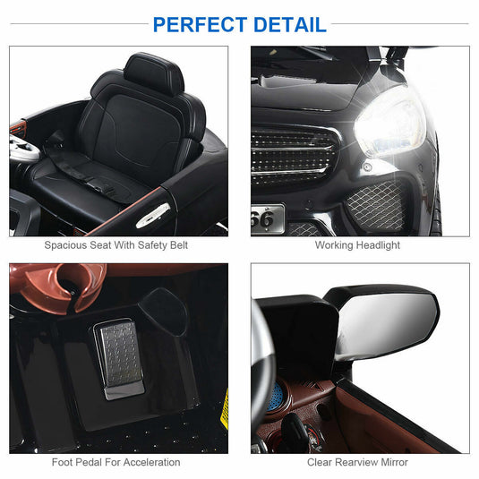 6V Kids Ride On Car with RC Remote Control and LED Lights - Perfect Christmas Gift!