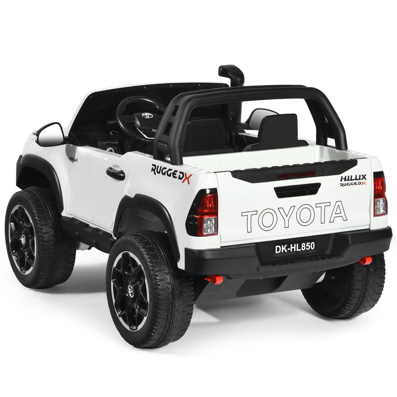Load image into Gallery viewer, 2-Seater 4WD Toyota Hilux Ride On Truck with Remote Control - Licensed, 12V, White
