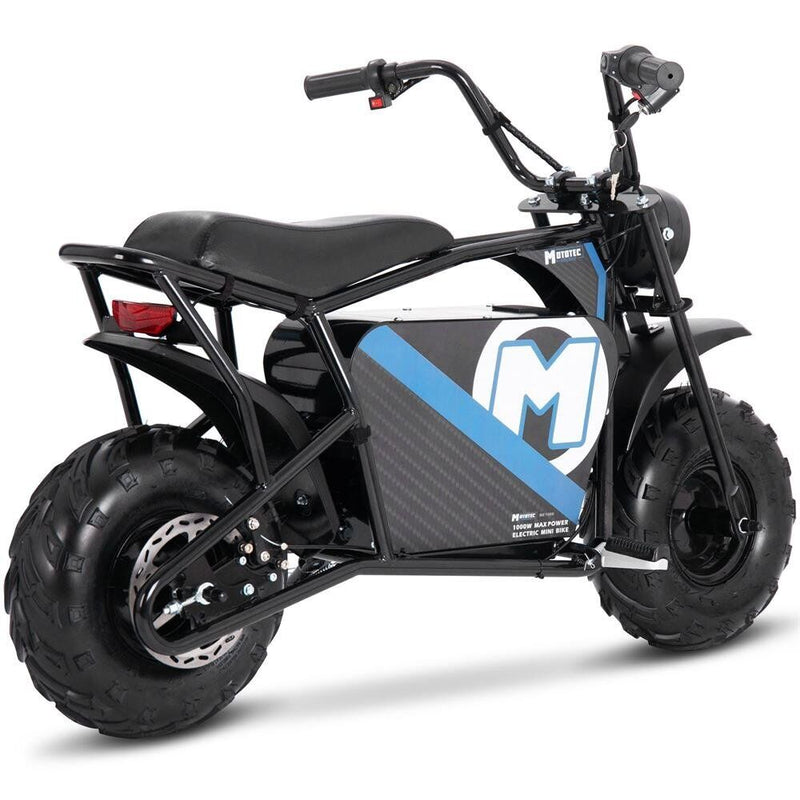 Load image into Gallery viewer, MotoTec 48v 1000w Electric-Powered Mini Motorcycle in Sleek Black
