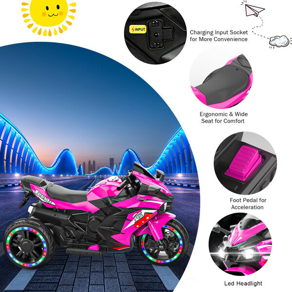Load image into Gallery viewer, 12V Electric Kids Ride-On Dirt Bike with 3 Wheels and Built-In Music
