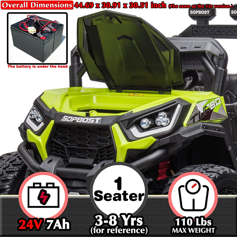 Load image into Gallery viewer, Remote Controlled Kids Electric 4x4 Truck Ride-on Toy - 24V Quad ATV
