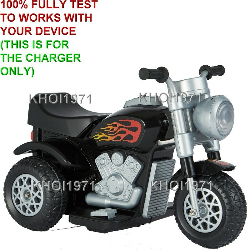 Load image into Gallery viewer, AC Wall Charger Adapter for 6V Battery 3-Wheel Ride-On Motorcycle Toy in Blue and Red
