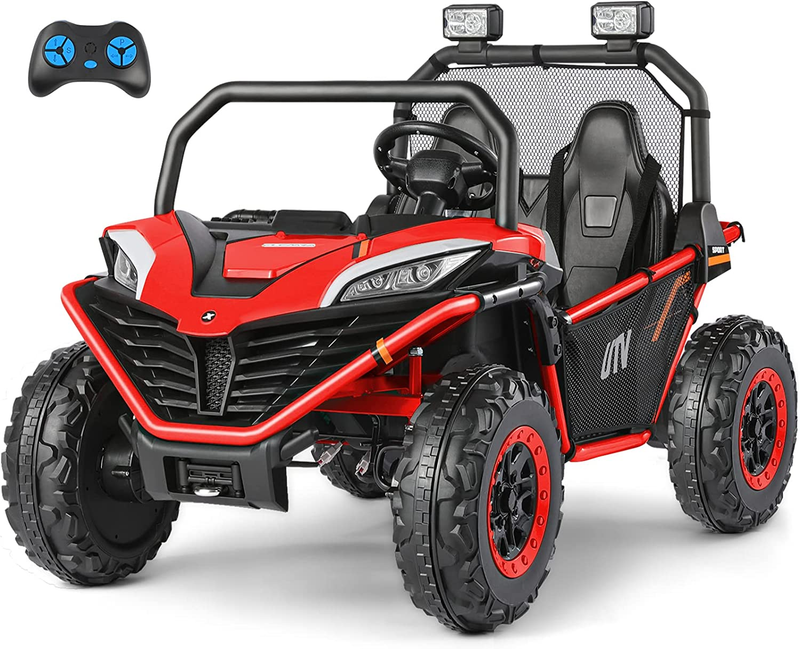 Load image into Gallery viewer, Off-Road UTV Electric Car for Kids - 2 Seater Ride-On Toy with 12V Battery Power - 4WD Vehicle

