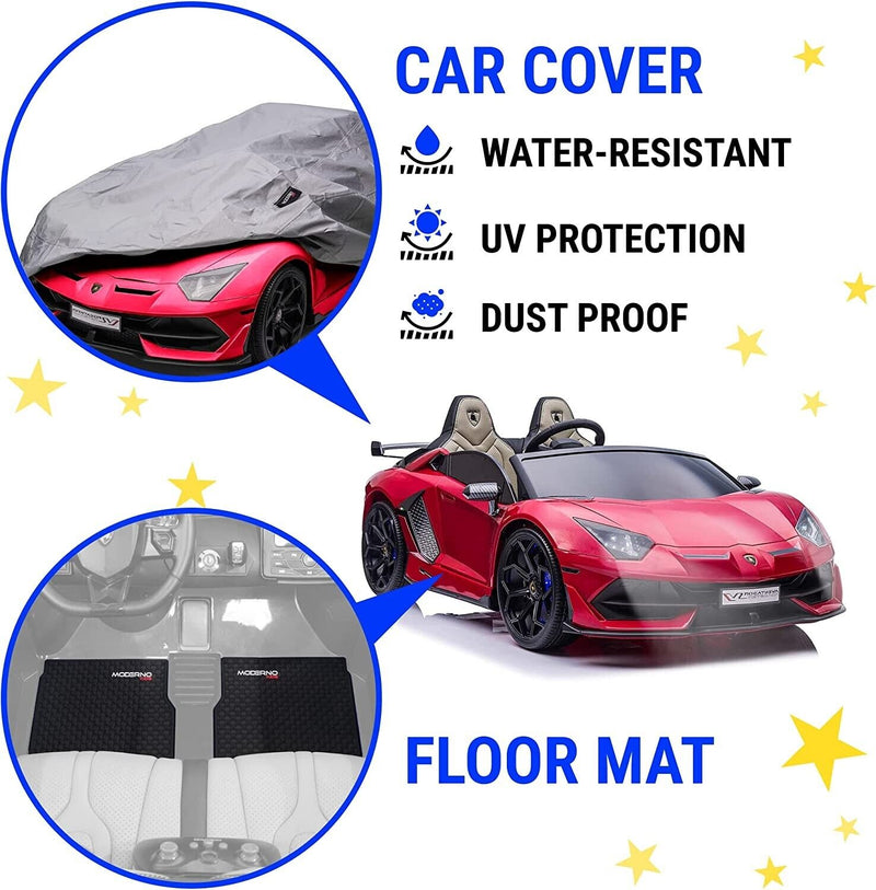 Load image into Gallery viewer, Lamborghini Aventador Kids Car - Two Seater Ride-On Vehicle with Remote Control
